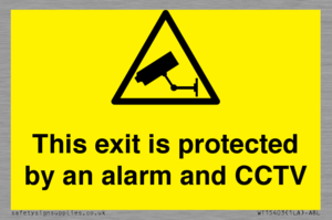 This exit is protected by an alarm and CCTV